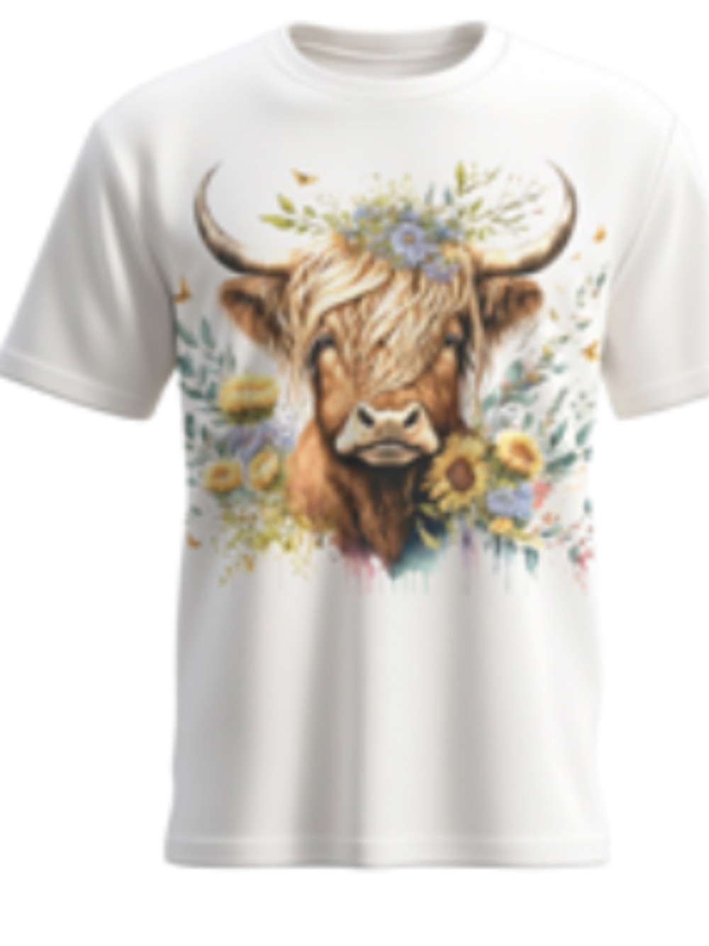 NWT Cottn Curl highlander cow t-shirt
